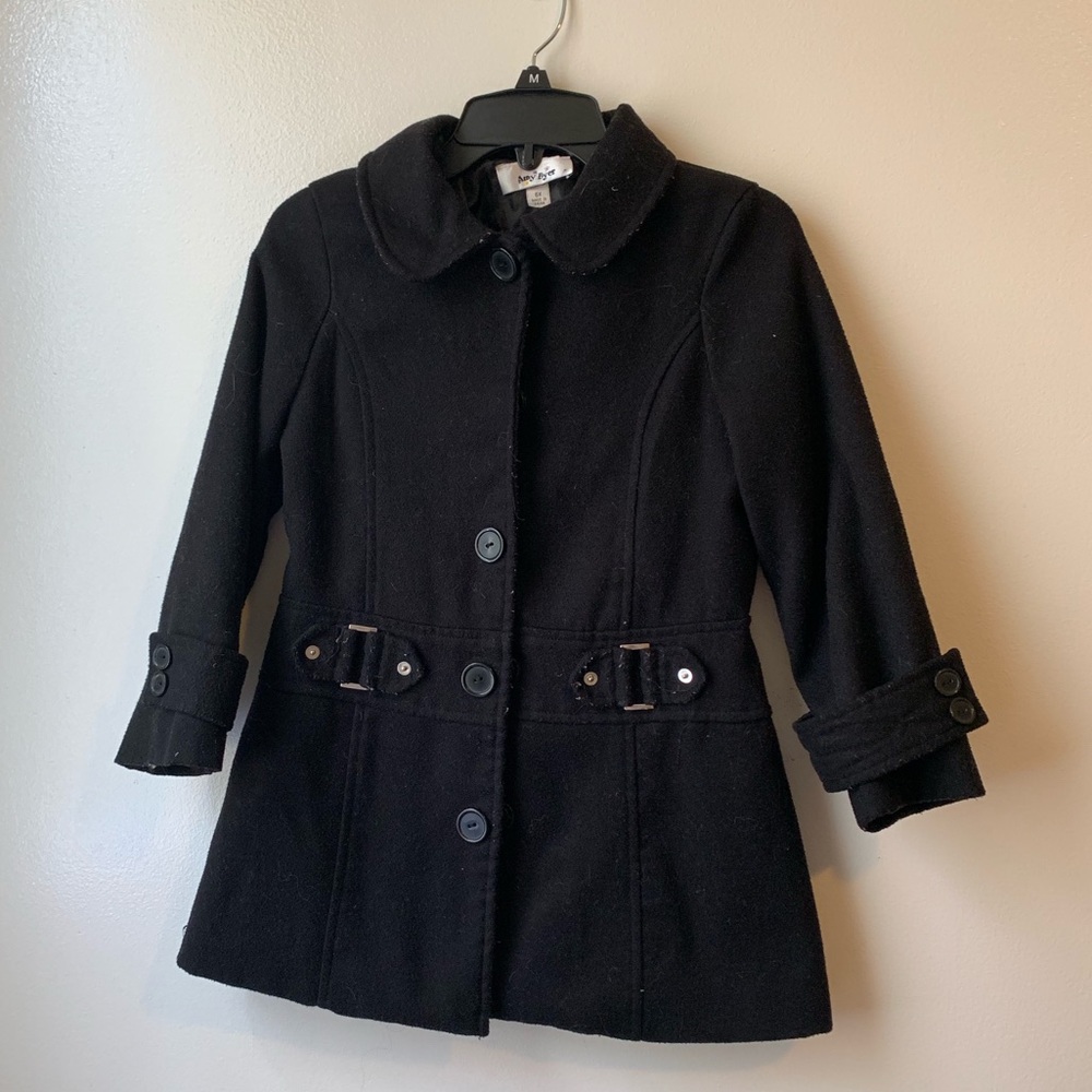 Girls Black Amy Byer Pea Coat